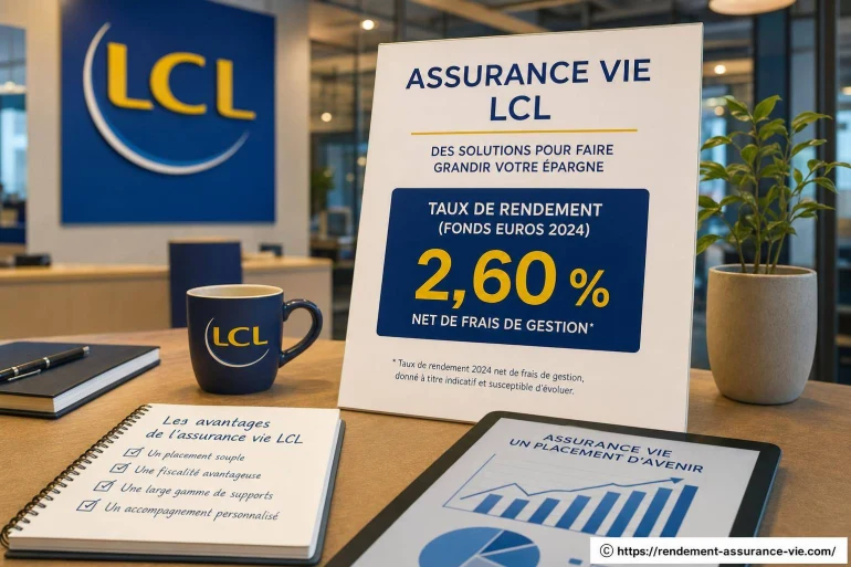 Quel est le taux d'assurance vie proposé par LCL ?