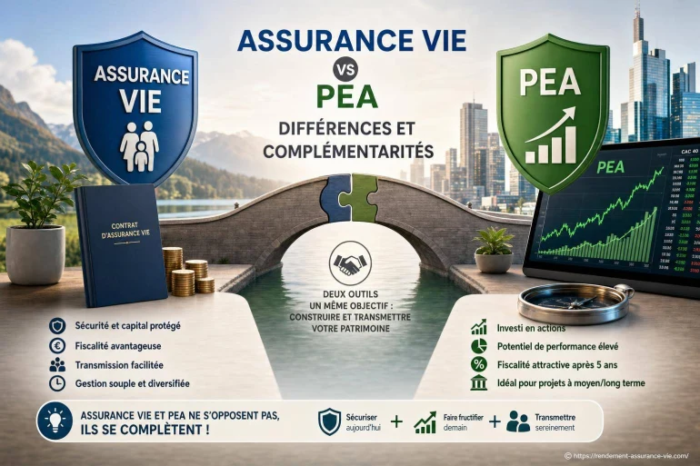 Assurance vie vs PEA : différences et complémentarités