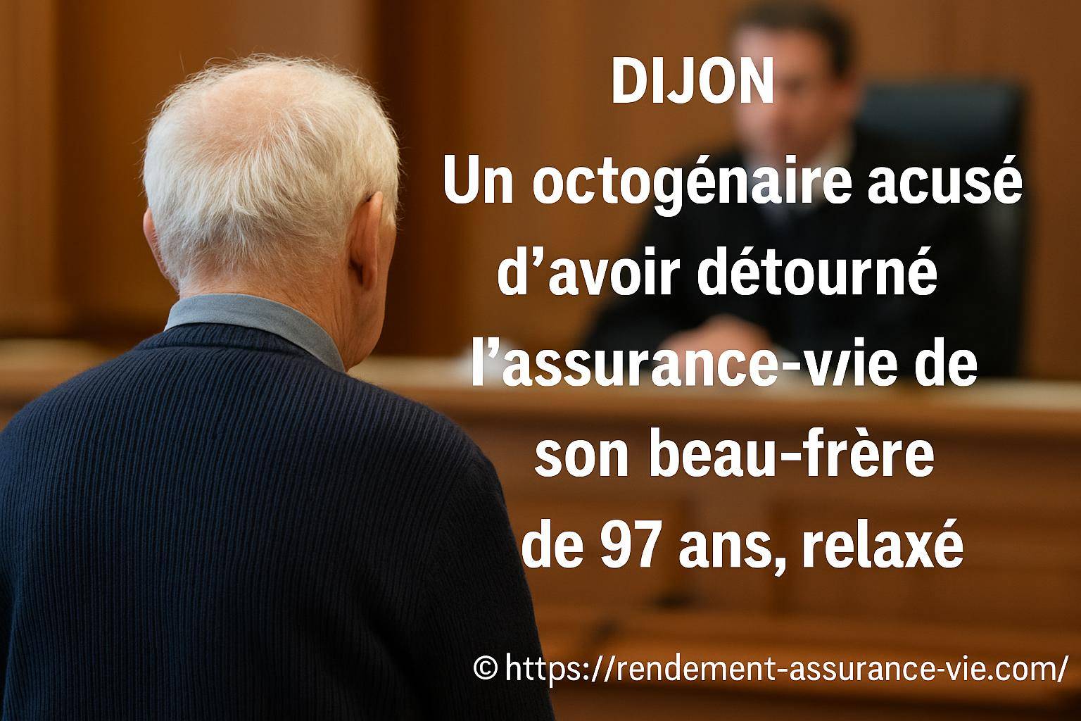 Dijon : un octogénaire relaxé après avoir été accusé de détournement d’assurance-vie