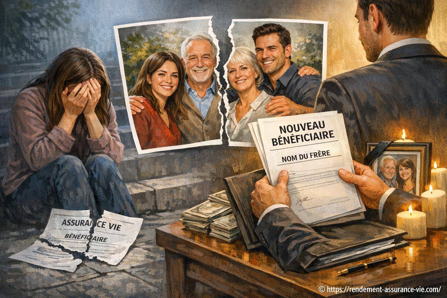 Quand la fille ayant accepté l'assurance-vie est évincée frauduleusement par son frère